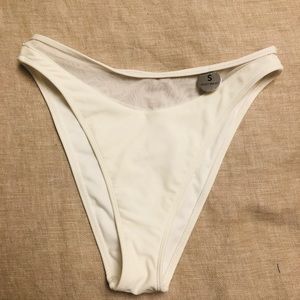 High Waist White Bikini Bottoms